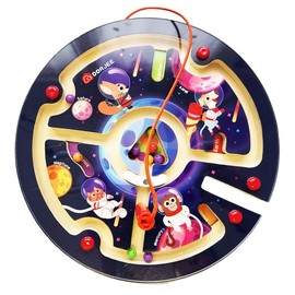Dorjee - DT26032 - Magnetic Space Maze Game - Improves Fine Motor Skills and Concentration - Wooden Toy from 2 Years