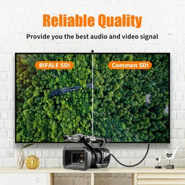 BIFALE SDI Cable 100ft, 3G HD-SDI Cable, Heavy Duty BNC to BNC Cable 75 Ohm, 1080P for Video Security Camera CCTV Systems Video Coaxial Cable