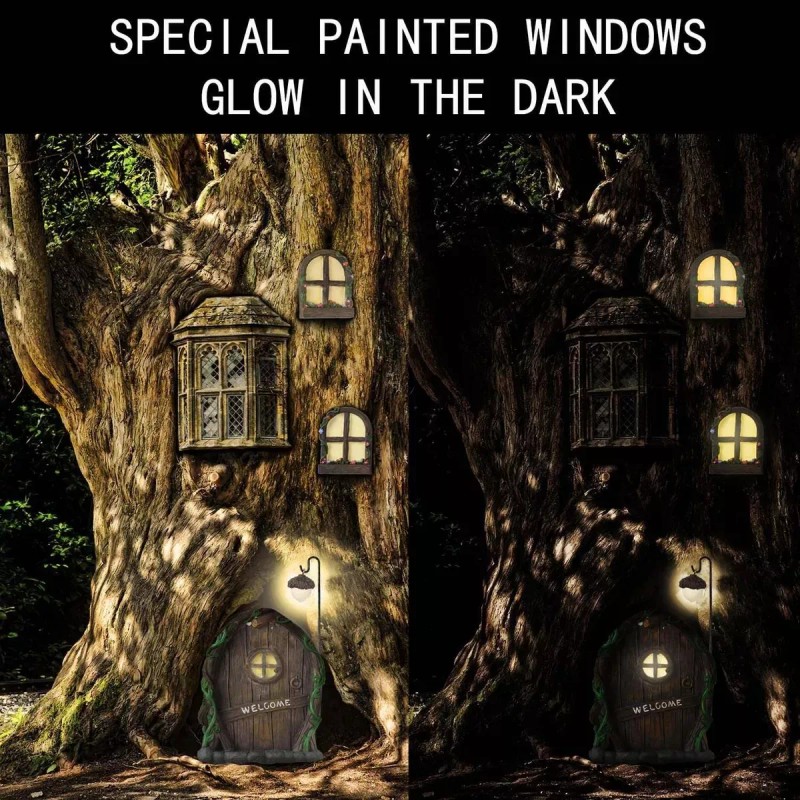 FS Puerta De Hadas Para Decoraciones Árboles Accesorios Jardin