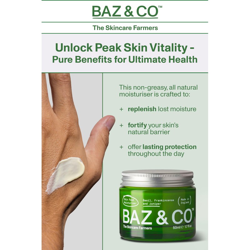 BAZ & CO Skin Food Moisturiser Face Cream for Men