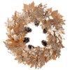 SilksAreForever 30" Glittered Metallic Artificial Maple Leaf, Pinecone & Twig