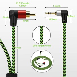 PPTVC 3.5mm to 2RCA Audio Cable 3ft, Auxiliary Adapter,Stereo Splitter Cable AUX, RCA Y Cord for Smartphone,Speakers,Tablet,HDTV,MP3 Player