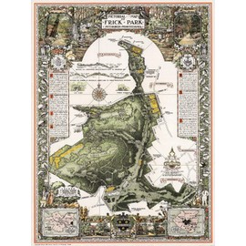 Historic Map - Pictorial Map of Frick Park, Pittsburgh, Pennsylvania, 1939, Vintage Wall Art - 24in x 18in