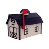 AmishToyBox.com Deluxe Wooden Mailbox, Post Mount, Dutch Barn Style (Beige