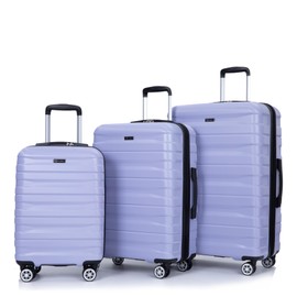 ROCKRAIN 3 Piece Lightweight PC Luggage Set: Expandable Suitcase with TSA Lock & Spinner Wheels - 21/25/29 Inch Travel Luggage for Women & Men - Durable Carry-On & Check-In Bags for Airplane Trips