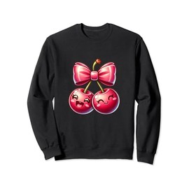 Coquette Bows with cherries Cute Coquette girl Sweatshirt