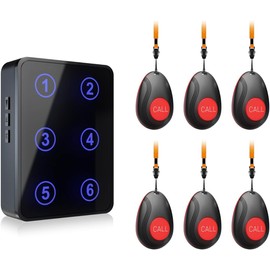 CallToU Wireless Caregiver Pager Call Button Light LED Number Display Call Bell 500+ft Nurse Call System Room Monitors for Elderly Patient Clinic Medical Institution Nursing Home