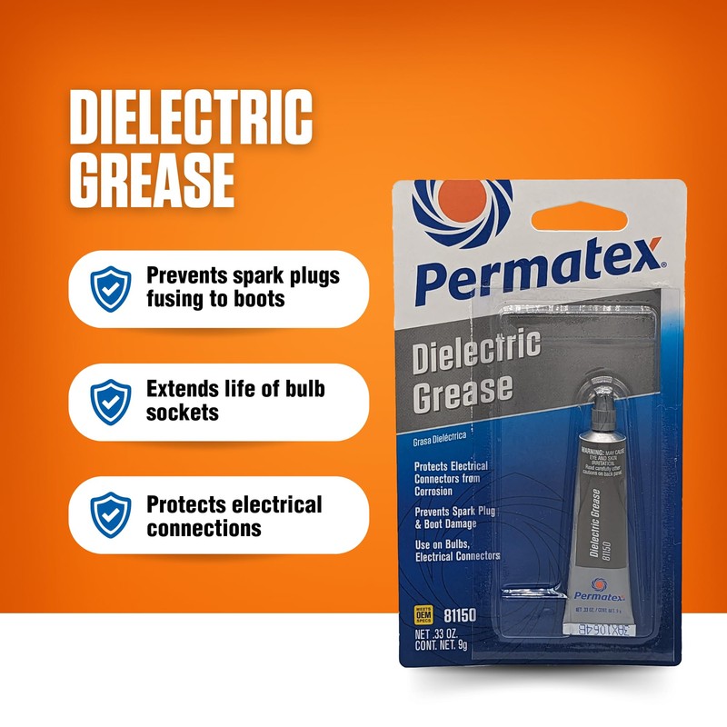 Permatex 81150 Dielectric Tune-Up Grease, 0.33 oz. Tube, Silver