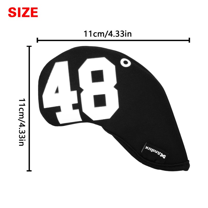Andux 7pcs/Set Golf Wedge Irons Club Head Covers with Degree