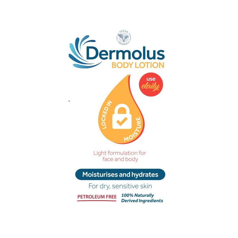 Dermolus Body Lotion 200ml, Eczema, Psoriasis, Very Dry Skin