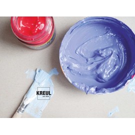 KREUL 91910 - Javana Stoffmalfarbe für helle Stoffe, 50 ml Glas in schwarz, geschmeidige Farbe auf Wasserbasis mit cremigem Charakter, dringt fasertief ein, waschecht nach Fixierung