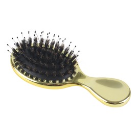VinBee Large Paddle Brush Organic Hair Brush without Pulling for Women, Men & Children - Detangling Brush Also for Curls & Long Hair - Unique Professional Detangler Massage Hair Brush Gold Mini