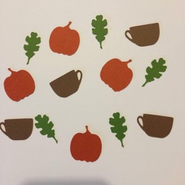 1in Confetti Set, Pumpkin Cut Out, Oak Leaf Cut Out, Coffee Cup Cut Out, Woodland Theme, Rustic Theme, Fall Decorations, Autumn Decorations, Thanksgiving Decorations, Party Supplies