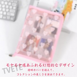TVETE Card Case, Correct Book, Cute, Lace, Korean Style, A5 Card File, 6 Holes, Binder, 4 Pockets, Double-Sided Storage, 10 Pieces, Convenient to Carry, Stores 80 Cards, Large Capacity, Celebrities