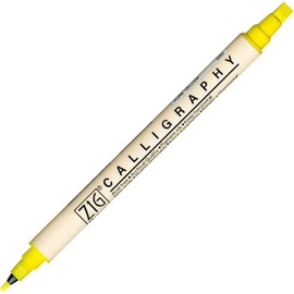 Zig Calligraphy Pen, 2 mm, Pure Yellow