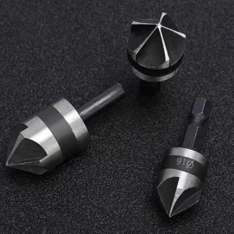 3 Pcs Countersink Drill Bit,Set Counter SinkBits Wood Countersunk Chamfer