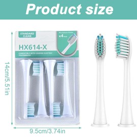 HAMKU 8er-Set weiche Aufsteckbürsten kompatibel mit sonlcare ersatzbürsten – Schallzahnbürsten-Aufsätze für sanfte Reinigung – Ersatzbürsten passend für HX-Modelle, entspricht ProResult, soft