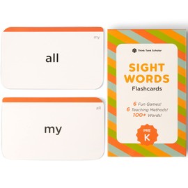 Think Tank Scholar Pre-K Sight Words Flash Cards (Pre-Kindergarden) - 100+ Dolch & Fry (High Freqency) Sight Word - Learn to Read, Site Words Learning for Toddlers, Homeschool/Classroom, Preschool