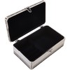 Elegance Silver Antique Silver Jewelry Box with Jeweled Lock
