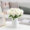 Tifuly Artificial Chrysanthemum Ball Flowers -12 pcs Faux Mums Fake