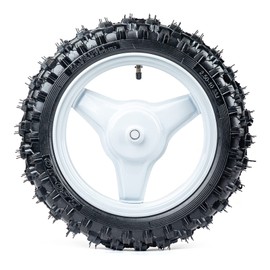 SUNQIAO 1.40-10 Rear Wheels 2.50-10 Tyres Assembly for PW50 PY50 PEEWEE 50CC Y Zinger Kid Bikes (White)