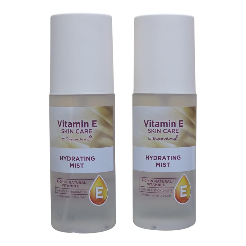 Twin Pack SuperDrug Vitamin E Skin Care Hydrating Facial Mist
