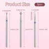 3 PCS Cuticle Bit for Nail Drill Set, Cuticle Nail