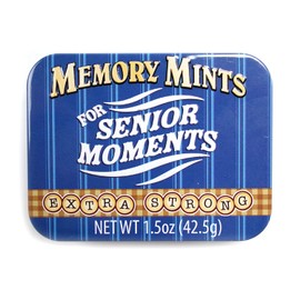 Memory Mints 2 Pack For Senior Moments Fun Gag Tin Extra Strong (Novelty Product) with 2 GosuToys Stickers
