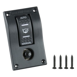 Amarine Made 3-Way Bilge Pump Switch Panel Deluxe LED Rocker Circuit Breaker - Auto/Off/Man LED Lighted Control Switches for RV Truck Caravan Vehicles Off-Road Camper