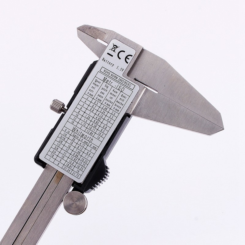 0-200mm LCD Digital Vernier Caliper Stainless Steel Micrometer Electronic Gauge