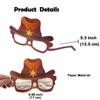 Qpout 32 PCS Western Party Decorations Cowboy Paper Glasses, Wild