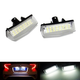 2 x LED License Plate Light White Canbus for Prius Prius + RAV4 C-HR NX RX
