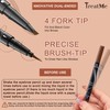 TreatMe Microblading Eyebrow Pencil - Waterproof 2-in-1 Dual-Ended Eye Brow
