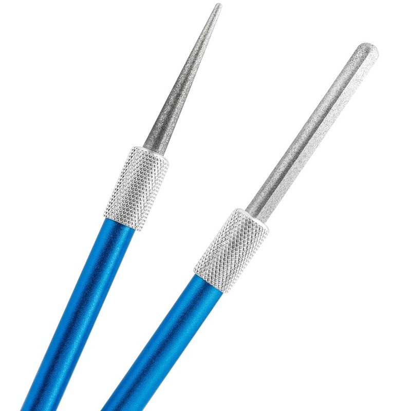 Wolfride 2Pcs Serrated Knife Sharpener, Retractable Diamond Sharpening Rod Multifunctional