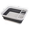 Masirs Pop-Up Collapsible Dish Drying Rack: Convenient Storage, Drains into
