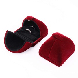 iSuperb Jewellery Box for Wedding Flannel Gift Box for Rings Necklace Earrings Engagement Marriage Proposal Decorative Ring Jewellery Gift Box (B), flannel