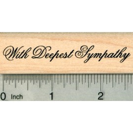 with Deepest Sympathy Rubber Stamp