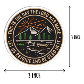 3Pcs - This is The Day The Lord Has Made Sticker - Psalm Verse Sticker - Christians Sticker - Laptop Phone Kindle Book Tumbler Sticker