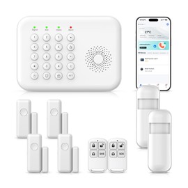 Simply Safe Home Alarm System,WiFi+GSM/4G Alarm System with Door Sensors & Motion Detectors,Compatible with Smart Life or Tuya Phone App Control NO Monthly Fees,Real-Time Alert