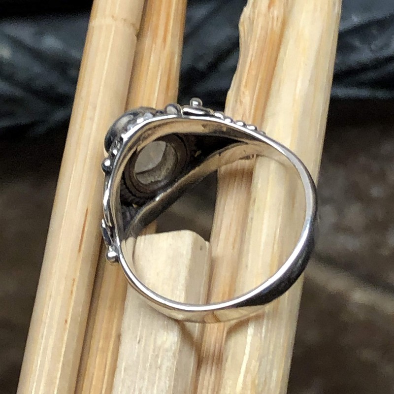 Natural Moonstone 925 Solid Sterling Silver Engagement Ring Size 6