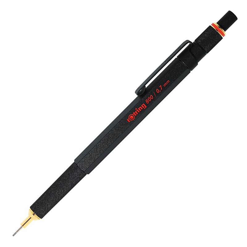 rOtring 800 Mechanical Pencil 0.7mm 1904446 Black Metal Barrel with