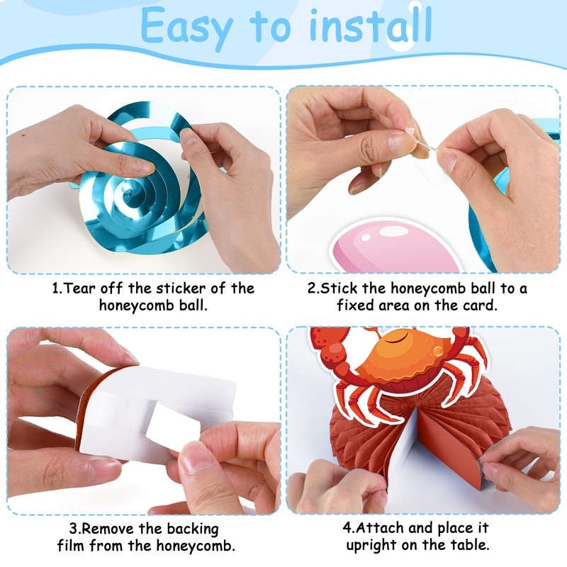 Yellow Cartoon Birthday Party Decorations, Under The Sea Party Supplies,