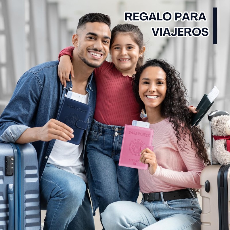 Porta Pasaporte y Visa Mexicano on Cierre Magnético Funda Pasaporte