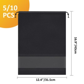 5-Pack Non-Woven Shoe Bags,Portable Travel Shoe Bags with Rope for Men and Women,Travel Accessories,H HOME-MART Travel Shoe Bag Large Shoes Pouch Shoe Organizers,for Store Shoes