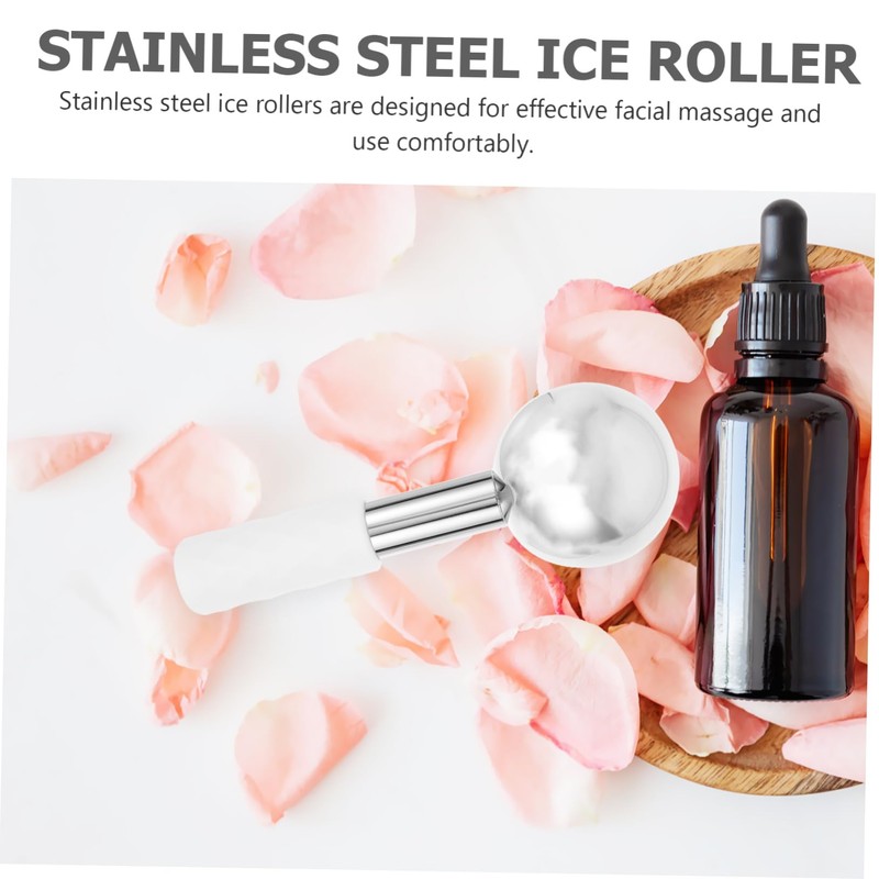 Healeved 2pcs Stainless Steel Ice Globes for Face Massage Handheld