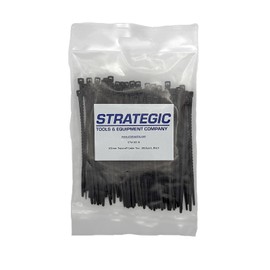 Strategic Tools & Equipment Company Twist Off Cable Ties 100mm (Black) (100 Pack) Twist & Tear Cable Ties