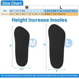 DLMDLM 4 Layers Adjustable Height Increase Insoles, 3/4 Length Shock Absorption Shoe Lift Inserts, Cushion Heel Lift Inserts for Leg Length Discrepancies and Achilles Tendonitis (Large)