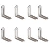 8 Pcs Corner Brackets, Stainless Steel L Brackets Adjustable Angle