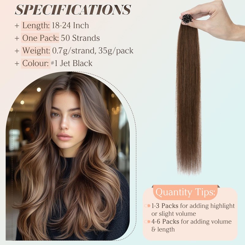 Benehair Nano Tip Hair Extensions Real Human Hair Invisible Straight