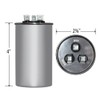 45 + 5 MFD Capacitor 370 or 440 VAC 45+5uf